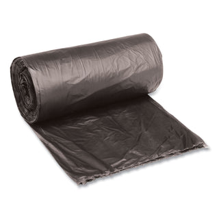 Boardwalk® Low-Density Waste Can Liners, 10 gal, 0.35 mil, 24" x 23", Black, 50 Bags/Roll, 10 Rolls/Carton (BWK2423L)