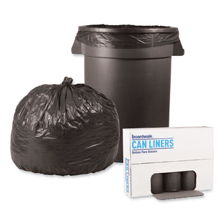 Boardwalk® Low-Density Waste Can Liners, 33 gal, 1.1 mil, 33" x 39", Gray, 25 Bags/Roll, 4 Rolls/Carton (BWK3339SEH)