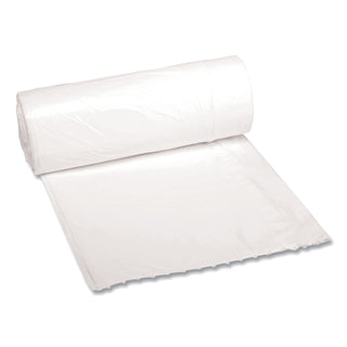 Boardwalk® Low-Density Waste Can Liners, 10 gal, 0.4 mil, 24" x 23", White, 25 Bags/Roll, 20 Rolls/Carton (BWK2423EXH)