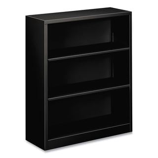 HON® Metal Bookcase, Three-Shelf, 34-1/2w x 12-5/8d x 41h, Black (HONS42ABCP)