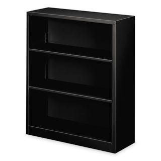 HON® Metal Bookcase, Three-Shelf, 34-1/2w x 12-5/8d x 41h, Black (HONS42ABCP)