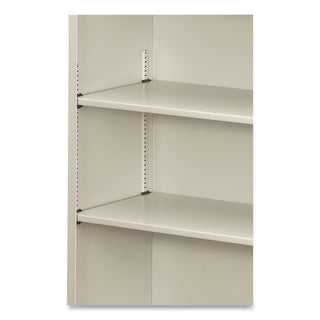 HON® Metal Bookcase, Three-Shelf, 34-1/2w x 12-5/8d x 41h, Light Gray (HONS42ABCQ)