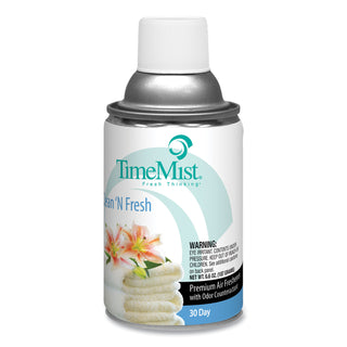 TimeMist® Premium Metered Air Freshener Refill, Clean N Fresh, 6.6 oz Aerosol, 12/Carton (TMS1042771)