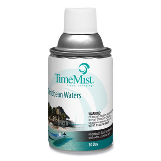 TimeMist® Premium Metered Air Freshener Refill, Caribbean Waters, 6.6 oz Aerosol Spray 12/Carton (TMS1042756)