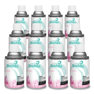 TimeMist® Premium Metered Air Freshener Refill, Baby Powder, 5.3 oz Aerosol, 12/Carton (TMS1042686)