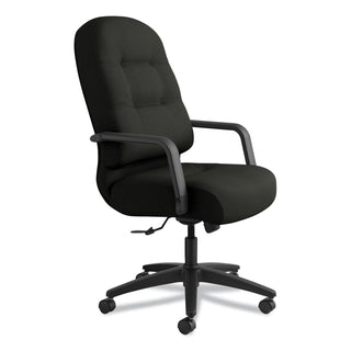 HON® Pillow-Soft 2090 Series Executive High-Back Swivel/Tilt Chair, Supports up to 300 lbs., Black Seat/Black Back, Black Base (HON2091SR11T)