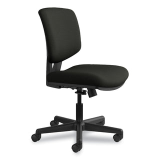 HON® Volt Series Leather Task Chair with Synchro-Tilt, Supports up to 250 lbs., Black Seat/Black Back, Black Base (HON5703SB11T)