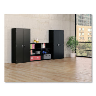 HON® Metal Bookcase, Three-Shelf, 34-1/2w x 12-5/8d x 41h, Black (HONS42ABCP)