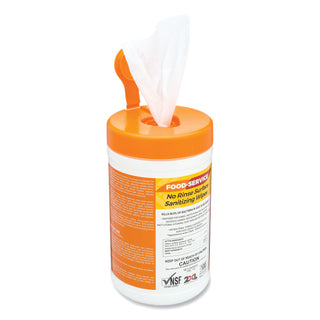 2XL Food Service No Rinse Surface Sanitizing Wipes, 8 x 6, White, 100/PK, 6PK/CT (TXL447)