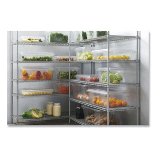 Rubbermaid® Commercial Food/Tote Boxes, 5 gal, 12 x 18 x 9, Clear, Plastic (3304CL)