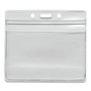 Advantus Resealable ID Badge Holder, Horizontal, 4.13 x 3.75, Clear, 50/Pack (AVT75523)