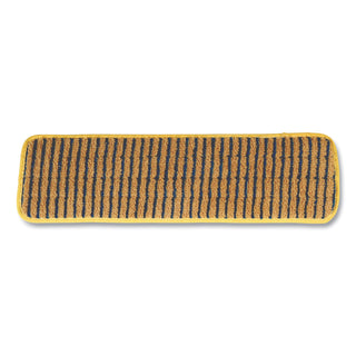 Rubbermaid® Commercial Microfiber Scrubber Pad, Vertical Polyprolene Stripes, 18", Yellow, 6/Carton (RCPQ810YEL)