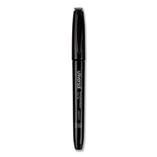 Universal® Pen-Style Permanent Marker, Fine Bullet Tip, Black, Dozen (UNV07071)