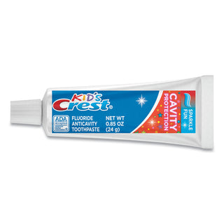 Crest® Kids' Sparkle Toothpaste, Blue, Bubblegum Flavor, 0.85 oz, 72/CT (PGC40159CT)