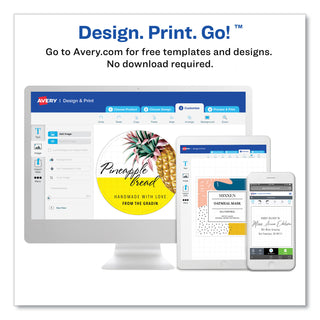 Avery® Water-Resistant Wraparound Labels w/ Sure Feed, 9 3/4 x 1 1/4, White, 40/Pack (AVE22845)
