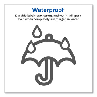 Avery® Water-Resistant Wraparound Labels w/ Sure Feed, 9 3/4 x 1 1/4, White, 40/Pack (AVE22845)