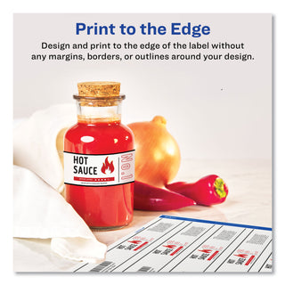 Avery® Water-Resistant Wraparound Labels w/ Sure Feed, 9 3/4 x 1 1/4, White, 40/Pack (AVE22845)
