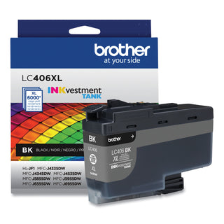 Brother LC406XLBKS INKvestment High-Yield Ink, 6.000 Page-Yield, Black (BRTLC406XLBKS)