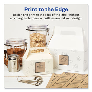 Avery® Print-To-The-Edge Easy Peel Labels with TrueBlock, 2 x 2, Kraft Brown, 300/Pack (AVE22846)