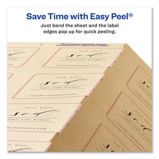Avery® Print-To-The-Edge Easy Peel Labels with TrueBlock, 2 x 2, Kraft Brown, 300/Pack (AVE22846)