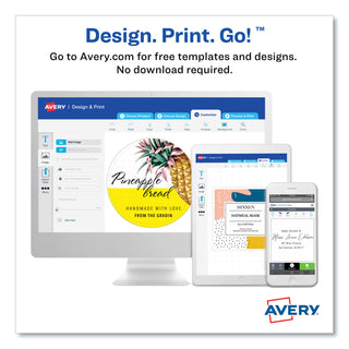 Avery® Print-To-The-Edge Easy Peel Labels with TrueBlock, 2 x 2, Kraft Brown, 300/Pack (AVE22846)