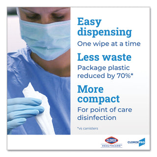 Clorox Healthcare® VersaSure Cleaner Disinfectant Wipes, 1-Ply, 6 3/4" x 8", White, 85 Towels/Can (CLO31757EA) (CLO31757EA)