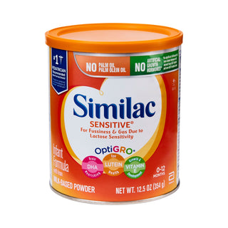 Similac Sensitive® Infant Formula Unflavored 12.5 oz. Can Powder Iron Lactose Sensitivity (746700_CS)
