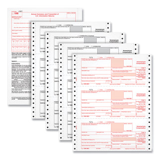 TOPS™ Four-Part 1099-NEC Continuous Tax Forms, 8.5 x 11, 2/Page, 24/Pack (TOP2299NEC)