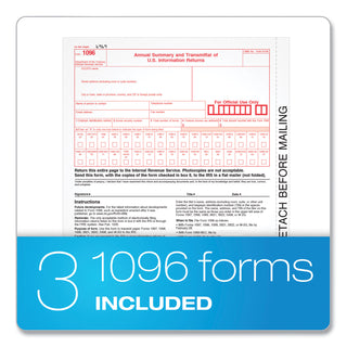 TOPS™ 1099-NEC Tax Forms, Fiscal Year: 2023, Five-Part Carbonless, 8.5 x 3.5, 3 Forms/Sheet, 50 Forms Total (TOP22993NEC)