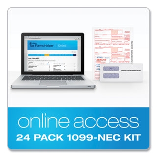 TOPS™ Five-Part 1099-NEC Online Tax Kit, 8.5 x 11, 3/Page, 24/Pack (TOP22905KITNEC)