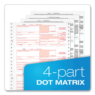 TOPS™ Four-Part 1099-NEC Continuous Tax Forms, 8.5 x 11, 2/Page, 24/Pack (TOP2299NEC)