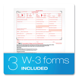 TOPS™ W-2 Tax Form/Envelope Kits, Six-Part Carbonless, 8.5 x 5.5, 2/Page, (24) W-2s and (1) W-3, 24/Sets (TOP22904KIT)