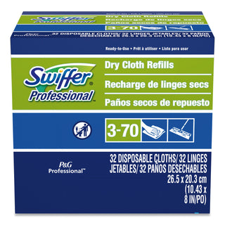 Swiffer® Dry Cloth Refill System, White, 10", 32 Per Box, 6/Case, 192 Refills Total (PAG33407CT)