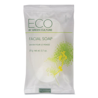 Eco By Green Culture Facial Soap Bar, Clean Scent, 0.71 oz Pack, 500/Carton (OGFSPEGCFL)