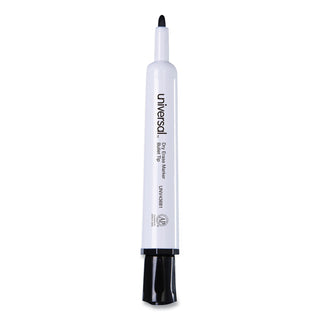Universal® Dry Erase Marker, Medium Bullet Tip, Black, Dozen (UNV43681)