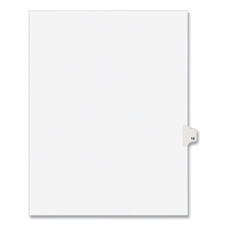 Avery® Preprinted Legal Exhibit Side Tab Index Dividers, Avery Style, 10-Tab, 16, 11 x 8.5, White, 25/Pack (AVE01016)