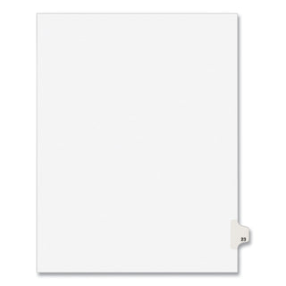 Avery® Preprinted Legal Exhibit Side Tab Index Dividers, Avery Style, 10-Tab, 23, 11 x 8.5, White, 25/Pack (AVE01023)