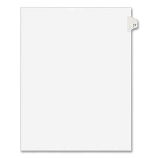 Avery® Preprinted Legal Exhibit Side Tab Index Dividers, Avery Style, 10-Tab, 27, 11 x 8.5, White, 25/Pack (AVE01027)