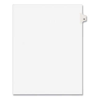 Avery® Preprinted Legal Exhibit Side Tab Index Dividers, Avery Style, 10-Tab, 28, 11 x 8.5, White, 25/Pack (AVE01028)