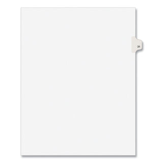 Avery® Preprinted Legal Exhibit Side Tab Index Dividers, Avery Style, 10-Tab, 31, 11 x 8.5, White, 25/Pack (AVE01031)