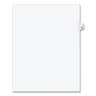 Avery® Preprinted Legal Exhibit Side Tab Index Dividers, Avery Style, 10-Tab, 56, 11 x 8.5, White, 25/Pack (AVE01056)