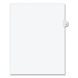 Avery® Preprinted Legal Exhibit Side Tab Index Dividers, Avery Style, 10-Tab, 57, 11 x 8.5, White, 25/Pack (AVE01057)