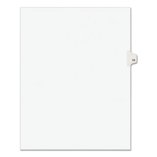 Avery® Preprinted Legal Exhibit Side Tab Index Dividers, Avery Style, 10-Tab, 59, 11 x 8.5, White, 25/Pack (AVE01059)