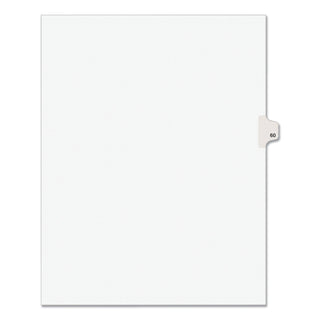 Avery® Preprinted Legal Exhibit Side Tab Index Dividers, Avery Style, 10-Tab, 60, 11 x 8.5, White, 25/Pack (AVE01060)