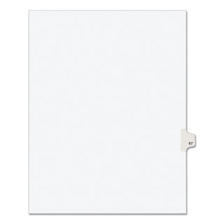 Avery® Preprinted Legal Exhibit Side Tab Index Dividers, Avery Style, 10-Tab, 67, 11 x 8.5, White, 25/Pack (AVE01067)