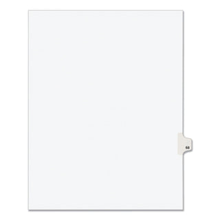 Avery® Preprinted Legal Exhibit Side Tab Index Dividers, Avery Style, 10-Tab, 68, 11 x 8.5, White, 25/Pack (AVE01068)