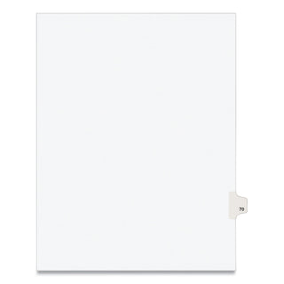 Avery® Preprinted Legal Exhibit Side Tab Index Dividers, Avery Style, 10-Tab, 70, 11 x 8.5, White, 25/Pack (AVE01070)