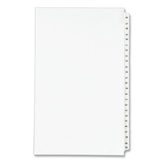 Avery® Preprinted Legal Exhibit Side Tab Index Dividers, Avery Style, 25-Tab, 26 to 50, 14 x 8.5, White, 1 Set (AVE01431)