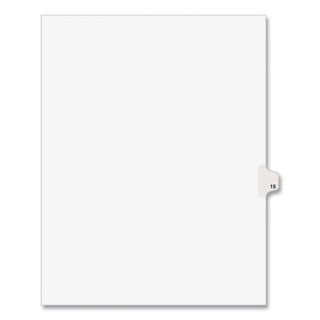 Avery® Preprinted Legal Exhibit Side Tab Index Dividers, Avery Style, 10-Tab, 15, 11 x 8.5, White, 25/Pack (AVE11925)