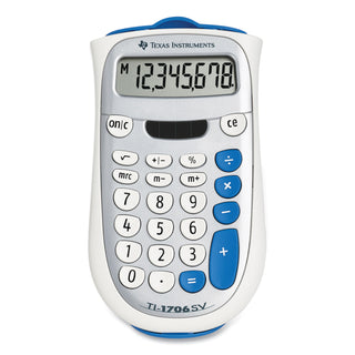 Texas Instruments TI-1706SV Handheld Pocket Calculator, 8-Digit LCD (TEXTI1706SV)